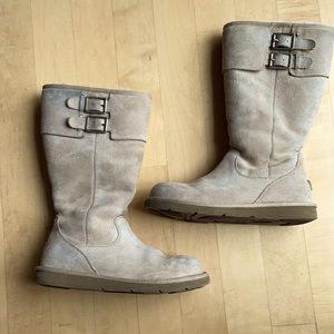 UGG Tan Suede Shearling Boots